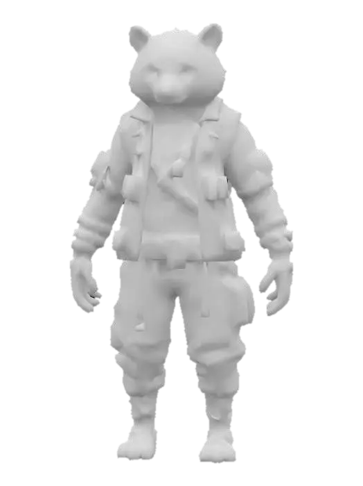 3D model for Adventurer Raccoon