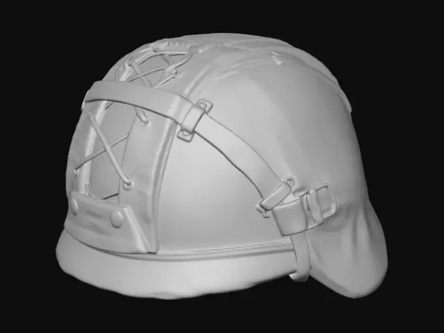 3D model for Olive Drab Tactical Helmet with Front Window