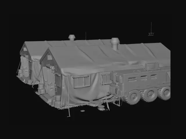3D model for Mobile Military Tent Camp