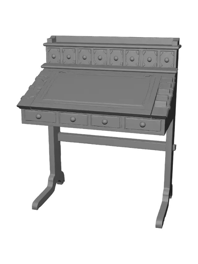3D model for Antique Writing Desk