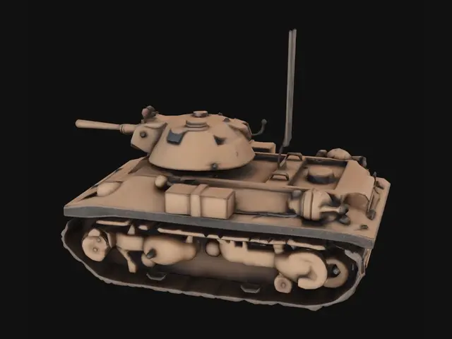 3D model for Middle East war style defensive turret, real military sand color, desert camouflage, weathered rust metal, sand dust grunge texture, battlefield worn detail, game ready, PBR, clean topology, Unity 3D model