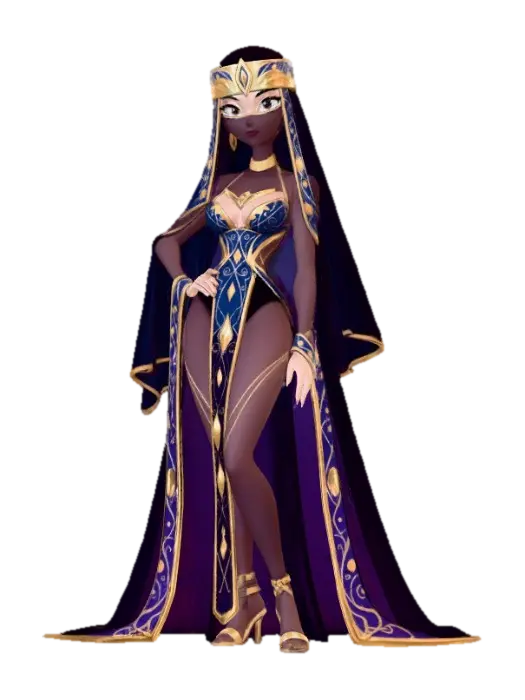 Nocturne Empress - Arab 3D model, vytvořený pomocí AI