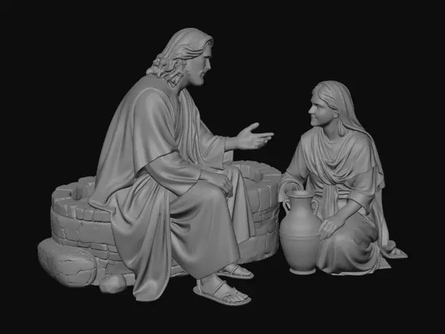 3D model for Jesus and the Samaritan Woman at the Well
