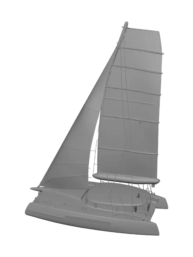 3D model for Azure Catamaran at Sea