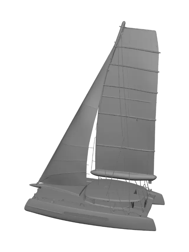 3D model for Azure Catamaran at Sea