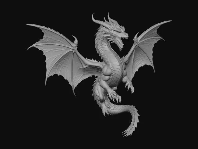 3D model for A standalone glowing dragon 3D model floating in outer space, scales shimmering with iridescent teal and gold, wings spread wide, breathing a stream of holographic light. Detailed surface textures, bioluminescent underbelly, jewel-like eyes. Deep space star field background, warm cinematic lighting, hyper-detailed standalone 3D model.