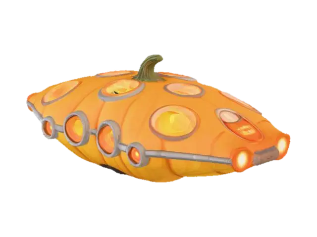 3D model for ufo spaceship mixed with a halloween pumpkin, #Halloween2025#