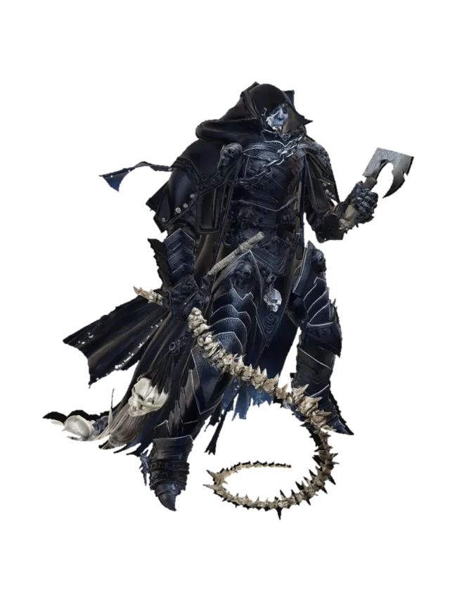 Bonebound Knight 3D model, vytvořený pomocí AI