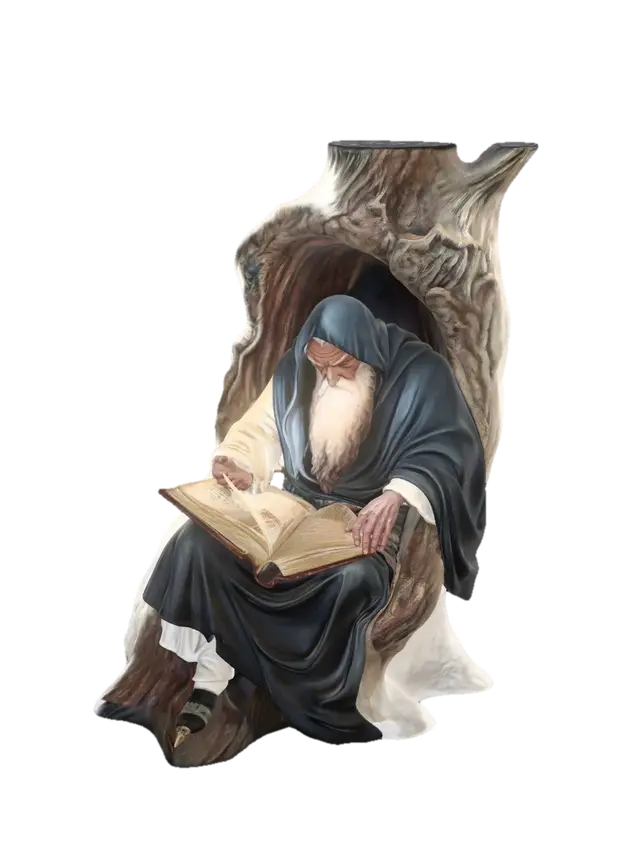The Hermit in the Hollow Tree 3D model, AI generated