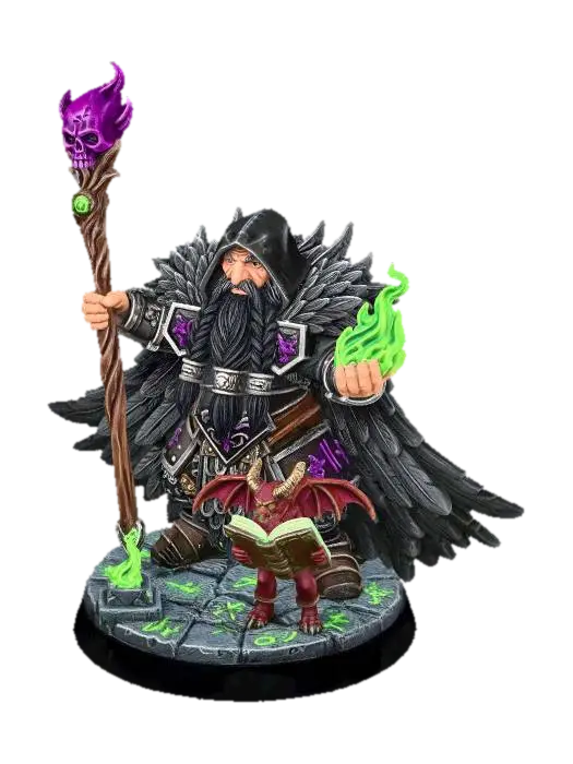 Winged Archmage of the Green Flame - Imp 3D model, vytvořený pomocí AI