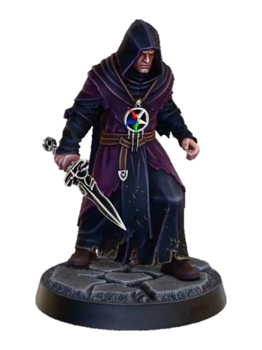 Veiled Harbinger 3D model, vytvořený pomocí AI