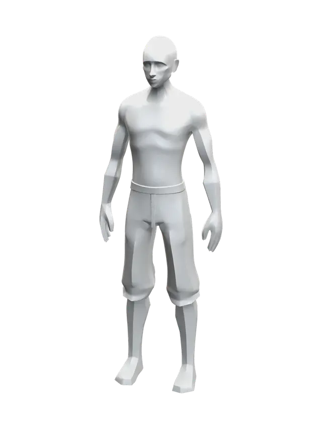 Modello 3D Weathered Characterbase, generato dall’IA