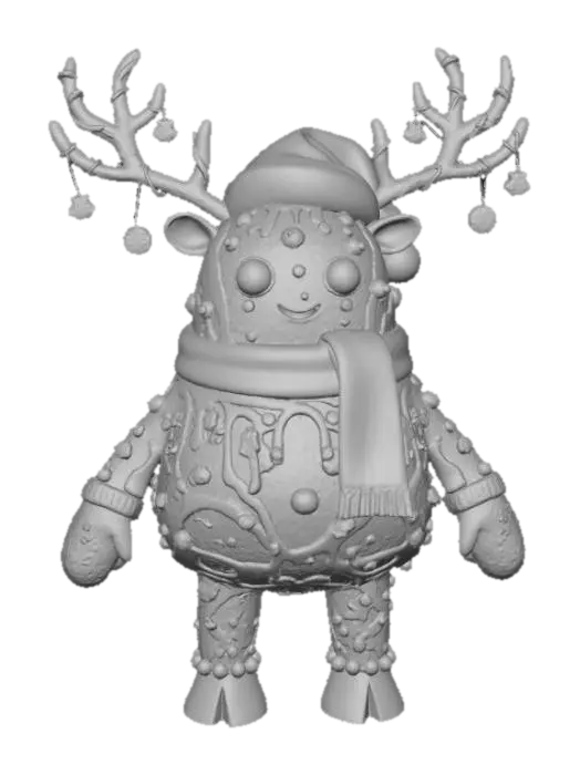 3D model for Gingerbread Reindeer Festivity