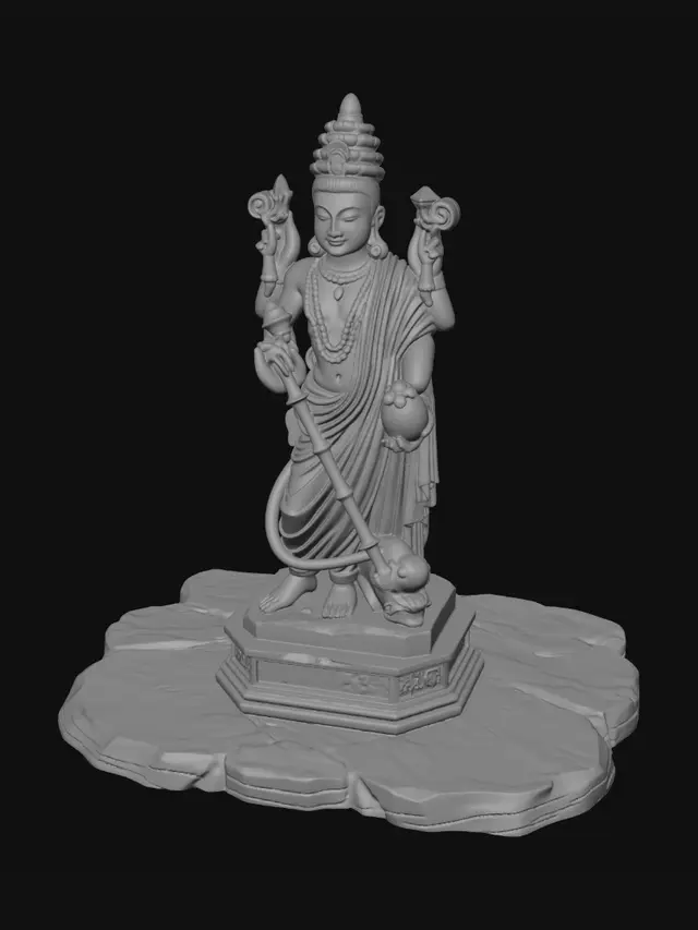 3D model for Stone Deity at Riverside Temples