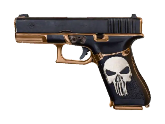 Punisher's Glock 3D model, vytvořený pomocí AI