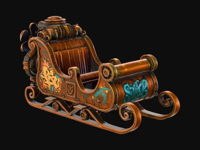 3D model for Steampunk Sleigh, #Christmas2025#