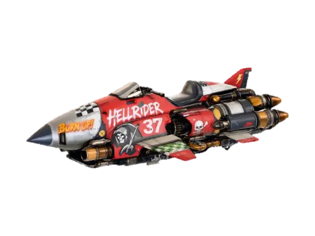 Hellrider-T37 - Motorcycle 3D model, vytvořený pomocí AI