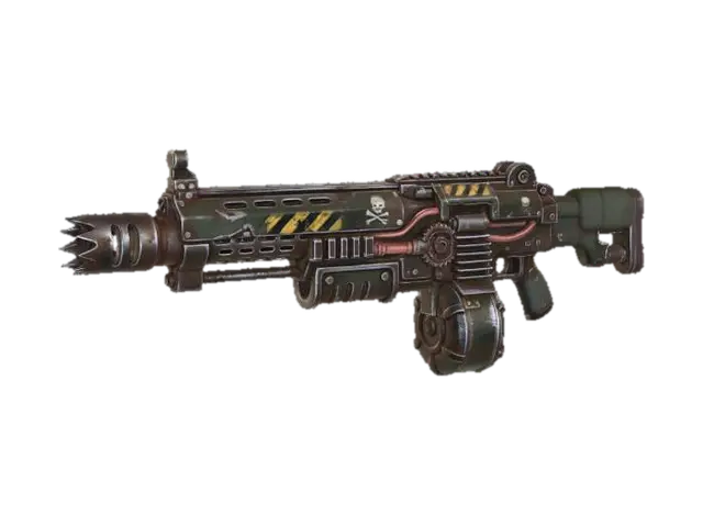 Rusted Gatling Blaster 3D model, vytvořený pomocí AI
