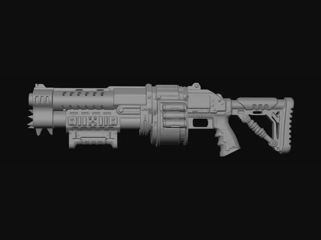 3D model for Brass Storm Gatling Cannon