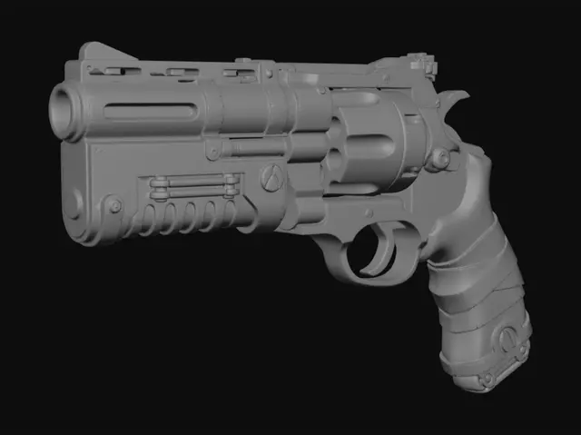 3D model for Crimson Steam Revolver