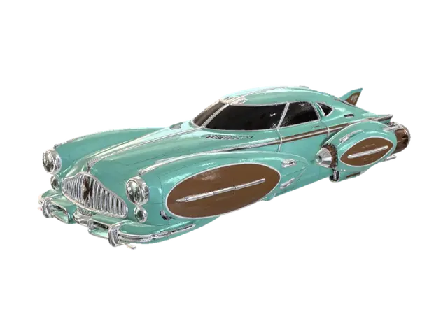 Azure Streamliner - Iconic 3D model, vytvořený pomocí AI
