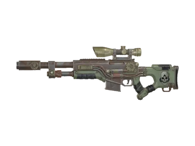 Iron Skull Sniper Rifle - Gunmetal 3D model, vytvořený pomocí AI