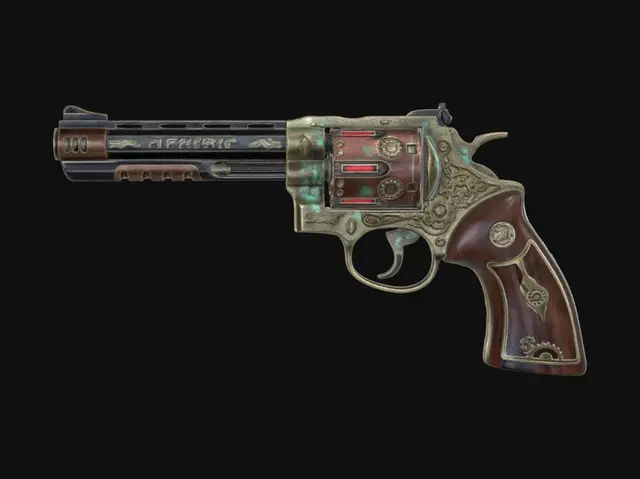 3D model for Gilded Gear Revolver