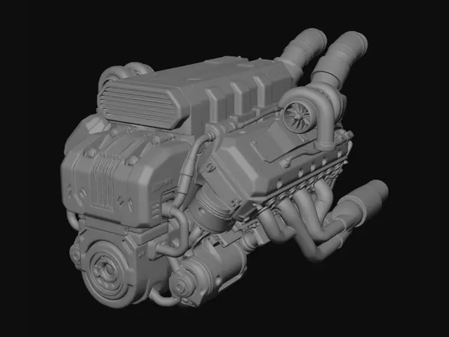 3D model for Cyber-V8 Jet Engine