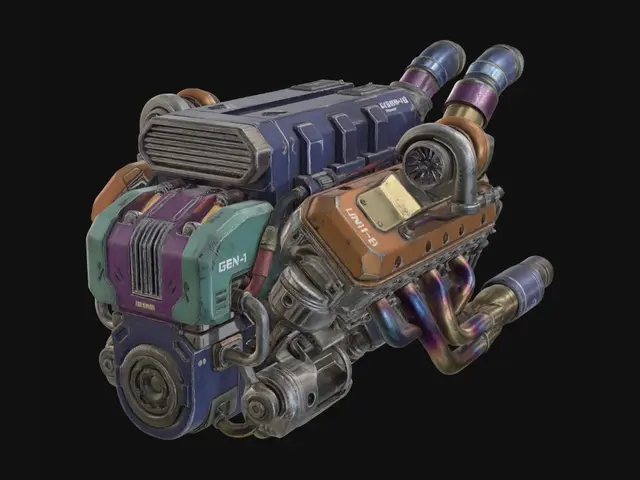 3D model for Cyber-V8 Jet Engine