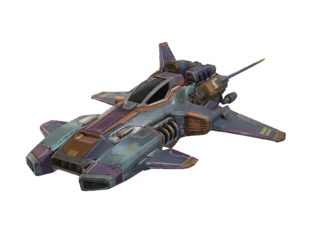 Prismatic Skyfighter 3D model, vytvořený pomocí AI