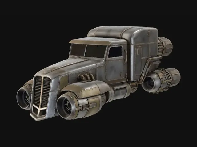3D model for Steampunk Jet Truck