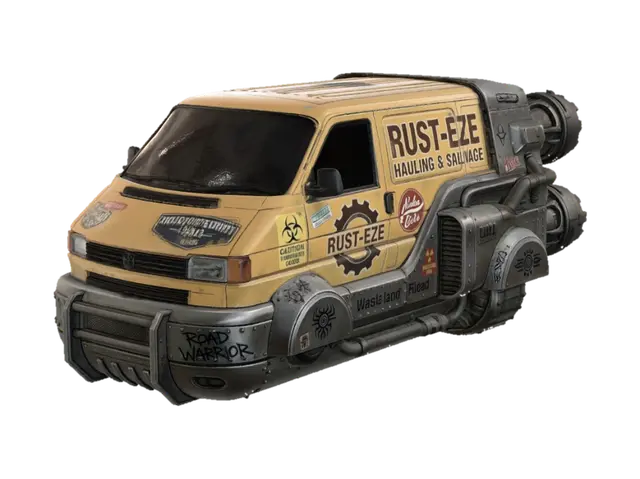 Industrial Steam Van - Branding 3D model, AI generated