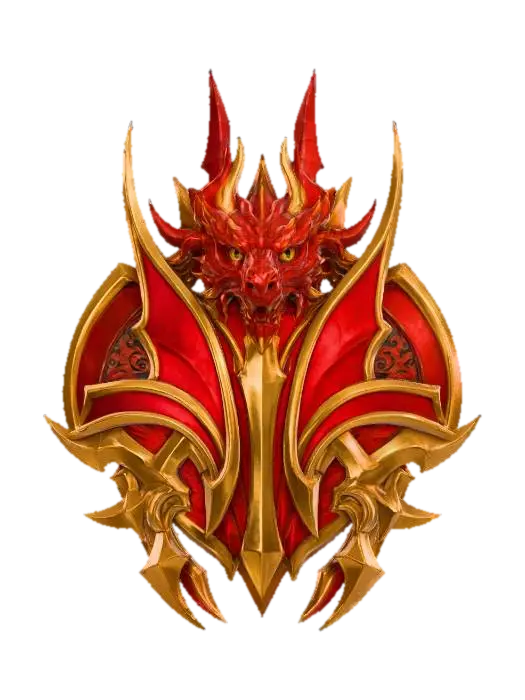 Dragon Fury Shield 3D model, vytvořený pomocí AI