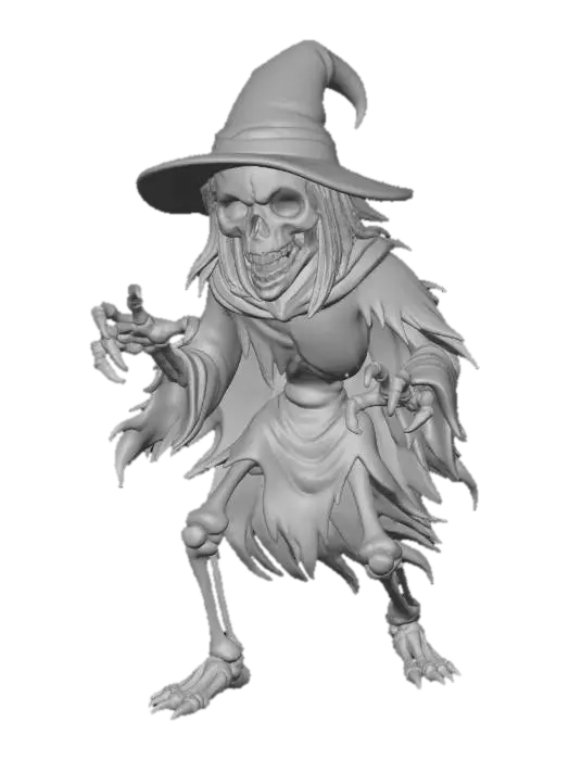 3D model for Skeleton Witch, #Halloween2025#