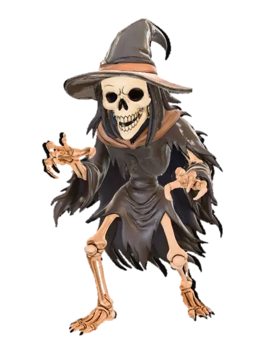3D model for Skeleton Witch, #Halloween2025#
