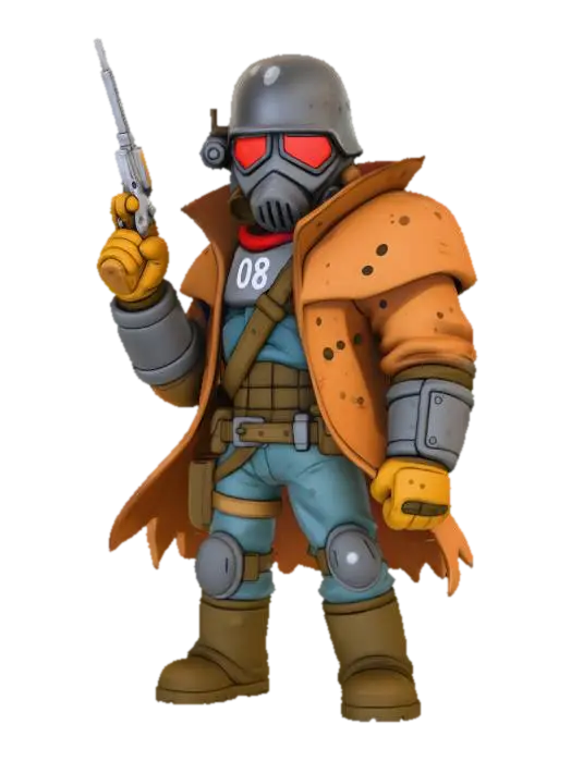 Wasteland Warrior, #Halloween2025# - Survivor 3D model, vytvořený pomocí AI