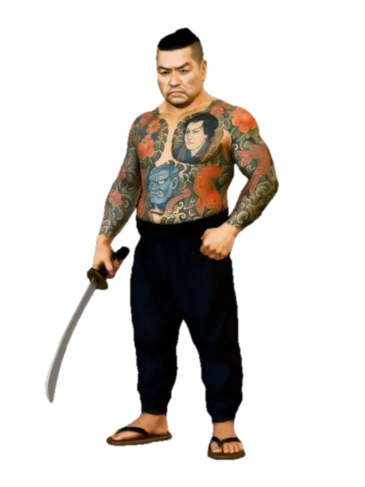 Yakuza-Member - Gangster 3D model, vytvořený pomocí AI