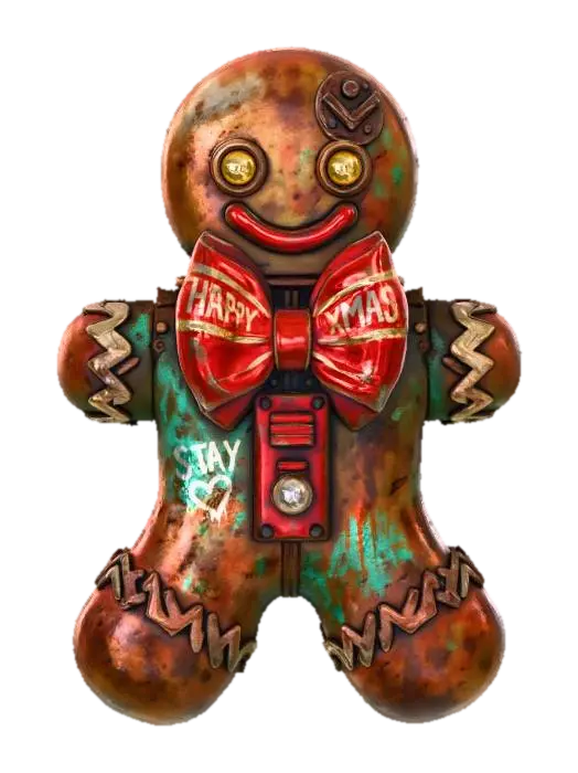 Gingermetal, #Christmas2025# - Gingerbread 3D model, vytvořený pomocí AI
