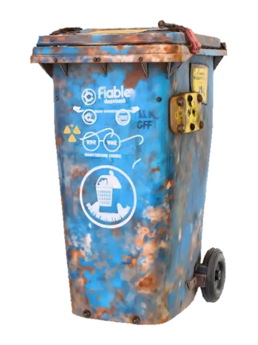Post-Trash Bin - Objects 3D model, vytvořený pomocí AI