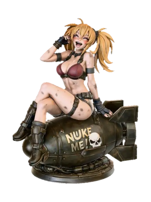 Modèle 3D Pin-Up Bombshell Artistry - Art, généré par IA