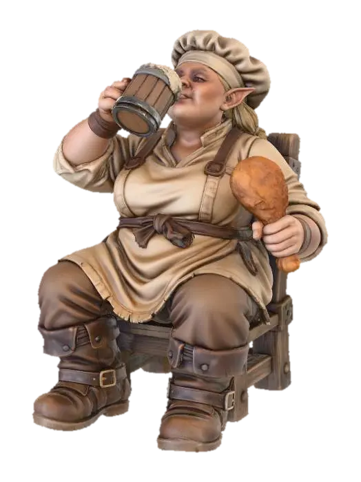Feasting - Dining 3D model, vytvořený pomocí AI