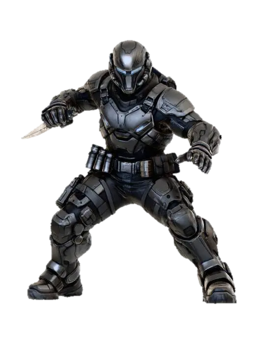 Iron Shadow 3D model, vytvořený pomocí AI