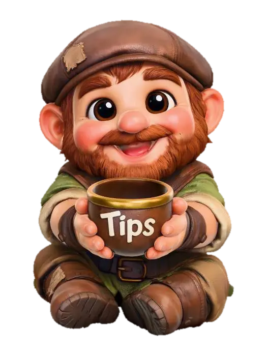 Tip The Gnome 3D model, vytvořený pomocí AI