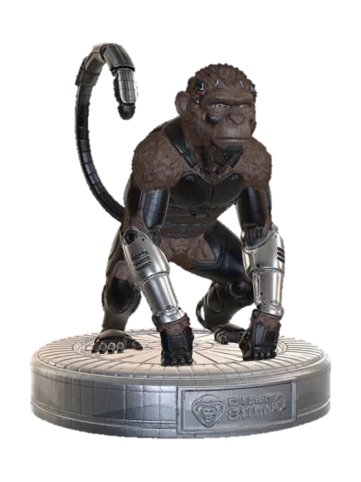 Project Simian 3D model, vytvořený pomocí AI