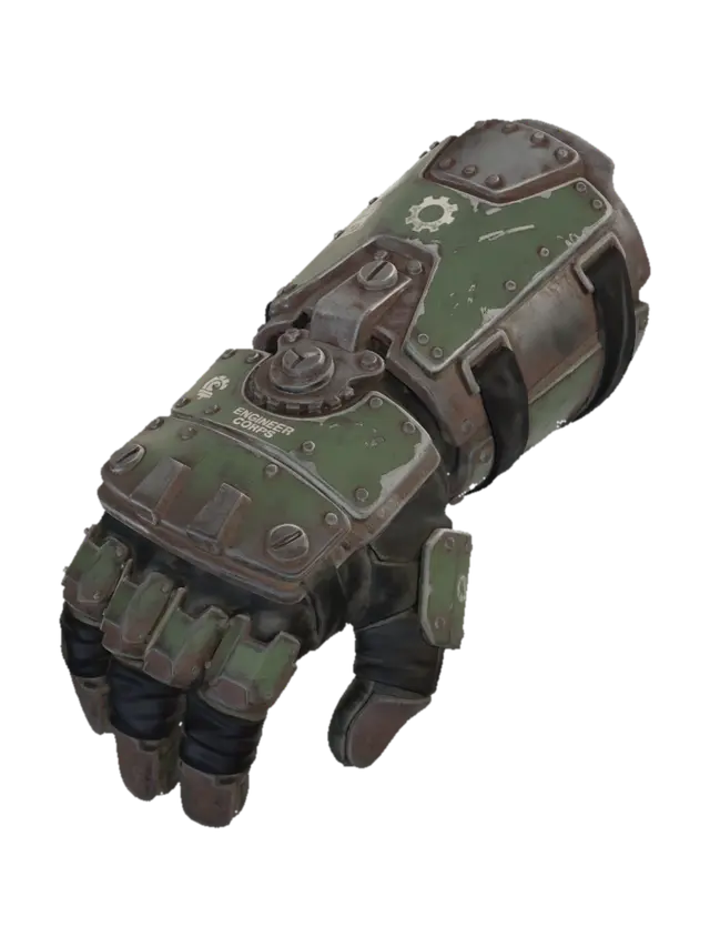 3D model for Rusty Green Mechanical Gauntlet