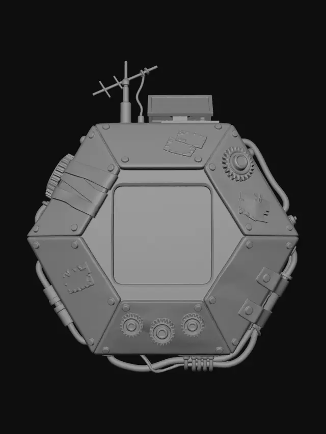 3D model for Rusted Hexagonal Console
