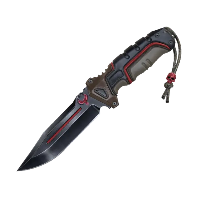 Red Phoenix Tactical Knife 3D model, AI generated