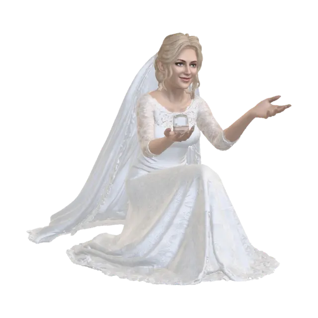 Engagement Moment - Ceremony 3D model, vytvořený pomocí AI