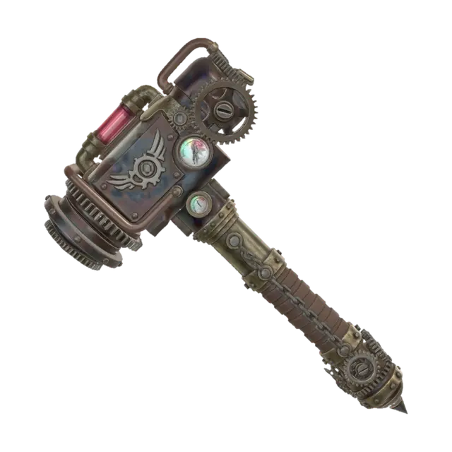 Clockwork Warhammer-3D-modell, genererad av AI