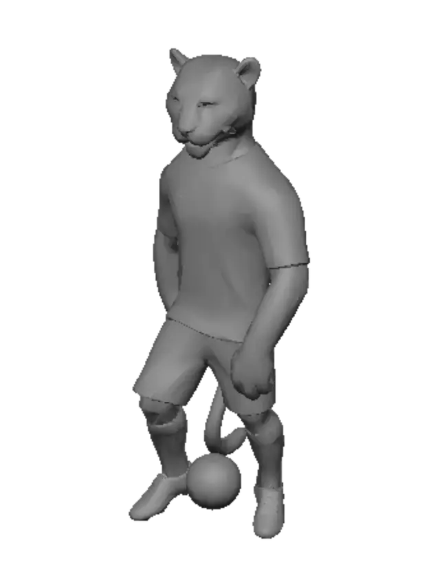 3D model for Colombia Leopard Mascot at FIFA Stadium